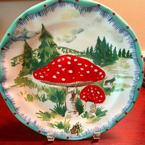Nathalie Lete Anthropologie Champignons Dinner Plate